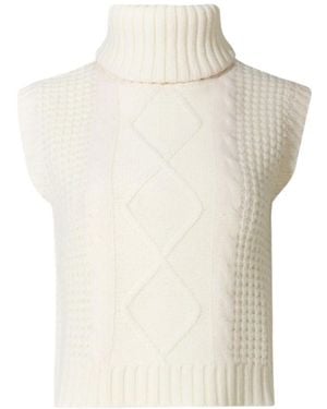 Perfect Moment Crystal Knitted Vest - White