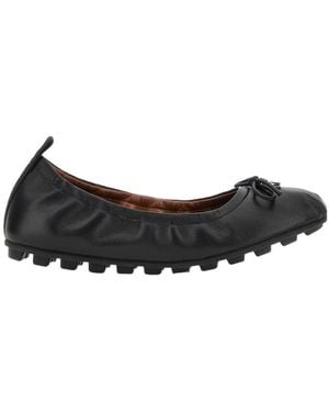 Hogan Olympia Bow Detailed Ballerinas - Black