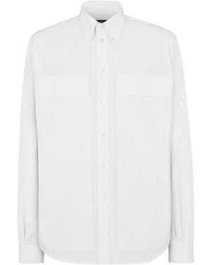 Fendi Long-Sleeved Buttoned Shirt - White