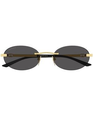 Gucci Eyewear Oval Frame Sunglasses - White