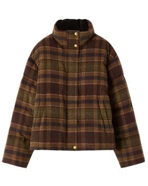 Loro Piana Long-Sleeve, Stand-Collar Padded Jacket - Brown