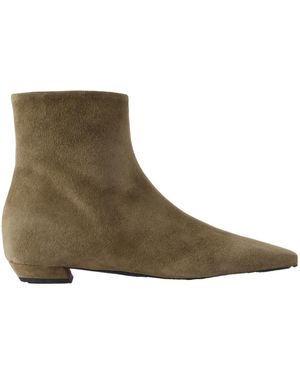 Proenza Schouler Square-Toe Ankle Boots - Brown