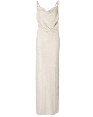 Coperni Draped Open-Back Sequined Maxi Dress - White