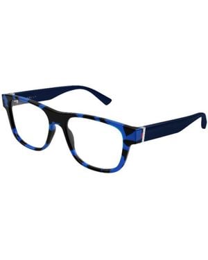 Gucci Eyewear Rectangle Frame Glasses - Blue