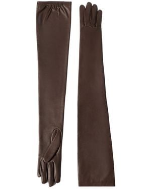 Brunello Cucinelli Nappa Leather Long Gloves - Brown
