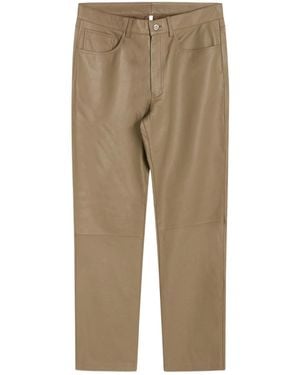 sunflower Leather Pants With Belt Loops - Natural