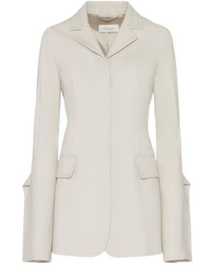 Sportmax Long-Sleeved Suit Coat - White