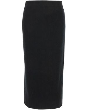 P.A.R.O.S.H. Midi Pencil Skirt - Black