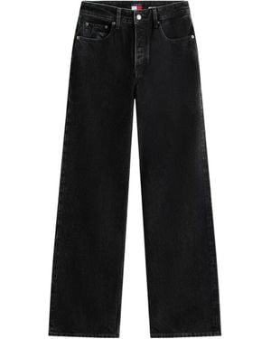 Tommy Hilfiger Mid-Rise Straight Leg Jeans - Black