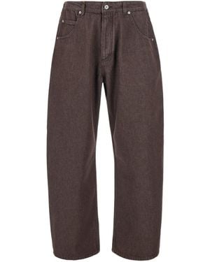 Jacquemus High-Waisted Wide-Leg Jeans - Brown