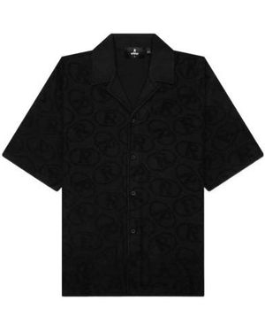 Represent Aop Towel Short Sleeved Shirt - Black