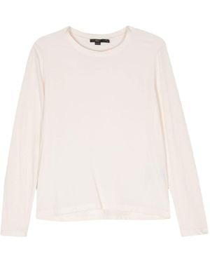 Seventy Crew-Neck Long-Sleeve Knit Top - White
