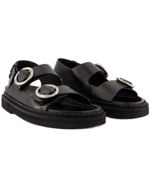 Ami Paris Buckle Sandals - Black