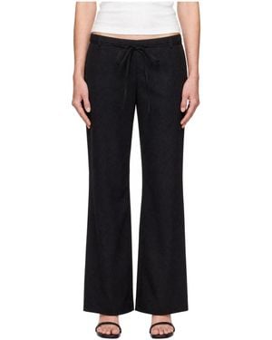 St. Agni Wool-Blend Pleated Casual Pants - Black