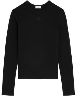 Celine Triomphe Long-Sleeved T-Shirt - Black