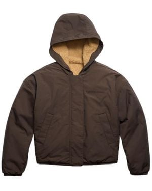 Canada Goose Alberni Reversible Fleece Hooded Jacket - Brown