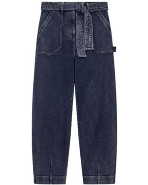 Giorgio Armani Belted Wide-Leg Jeans - Blue