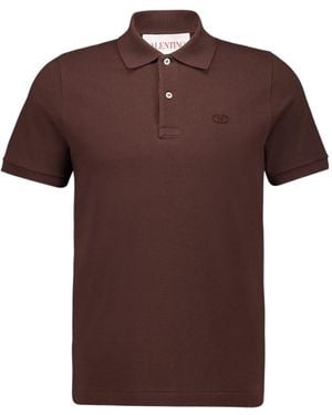Valentino Short-Sleeved Polo Shirt - Brown