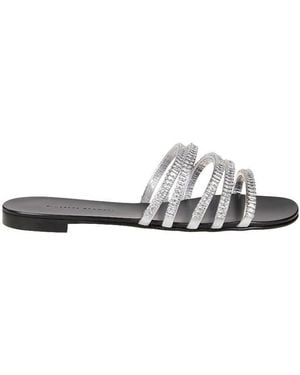 Giuseppe Zanotti Crystal Ringed Sandals - White