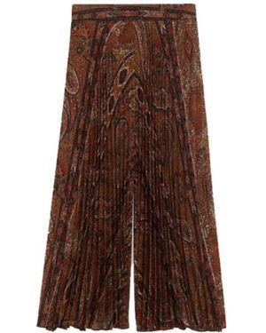Celine Pleated Casual Trousers - Brown