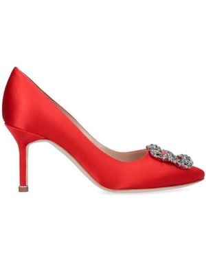Manolo Blahnik Logo High Heels - Red