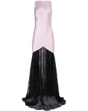 Nina Ricci Mermaid Lace-Detail Maxi Dress - White