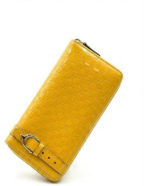Gucci Gg Jacquard Purse - Yellow