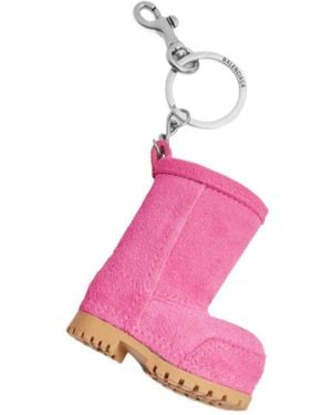 Balenciaga Charm/Keychain Mini Alaska Boot - Pink