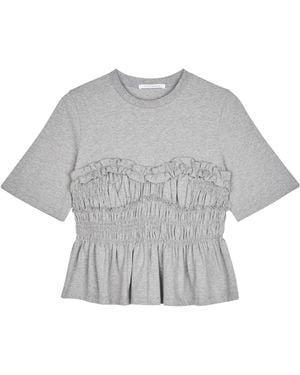 Cecilie Bahnsen Round-Neck T-Shirt - Gray