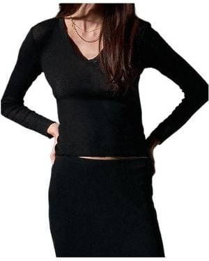 James Perse V-Neck T-Shirt - Black