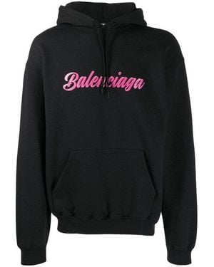 Balenciaga Haley's Same Logo Hooded Jumper - Black