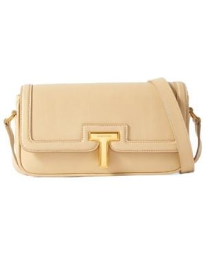 Tom Ford Leather Shoulder Bag - Natural