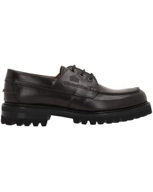 Church's Round Toe Lace-Up Shoes - Black