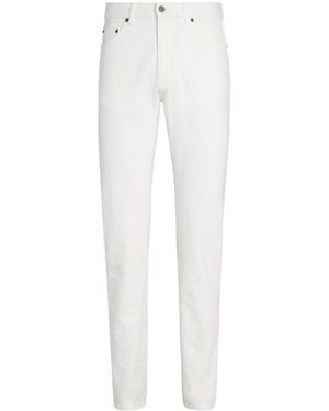 ZEGNA Roccia Mid-Rise Slim Jeans - White