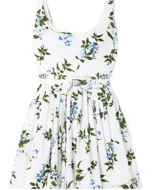 Emilia Wickstead Floral Print Slip Mini Dress - White