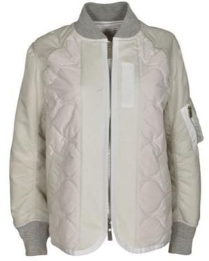 Sacai Quilted Drop Shoulder Jacket - Grey