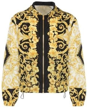 Versace Baroque Print Hooded Jacket - Metallic