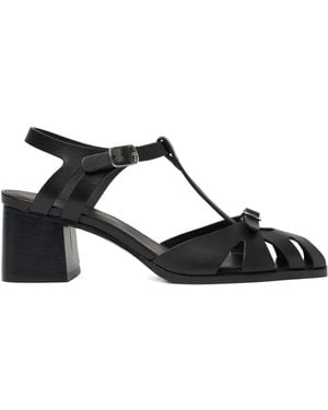 SCAROSSO Giulia Fisherman Sandals - Black