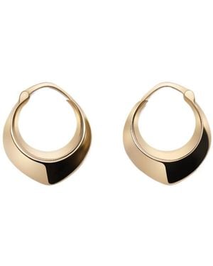 Lemaire Drop Edge Hoop Earrings - Metallic