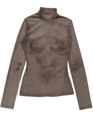 Acne Studios Printed Turtleneck Shirt - Brown