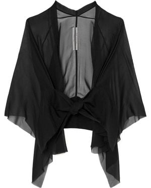 Rick Owens Lace-Up Detail Top - Black