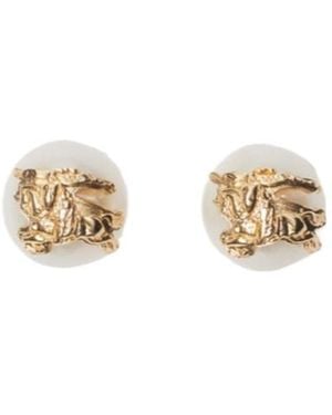 Burberry Ekd Sphere Embellished Stud Earrings - Metallic