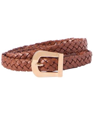 Gabriela Hearst Woven Leather Belt - Brown