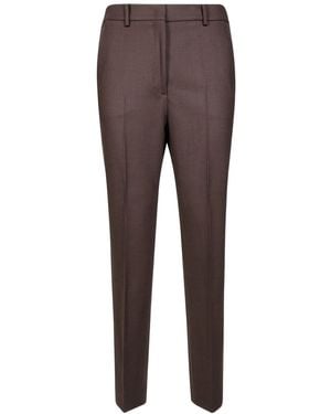Incotex Elastic-Waist Straight-Leg Pants - Brown