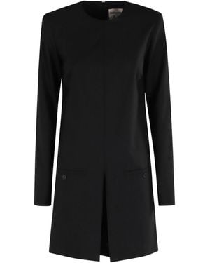 Semicouture Round Neck Long Sleeve Jumpsuit - Black