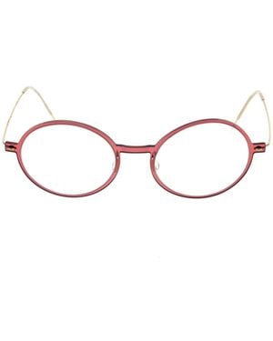 Lindberg Round Frame Plano Lenses - White