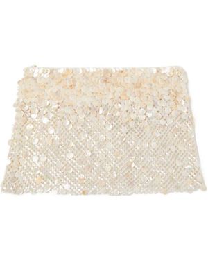 Alanui Light Between Palms Mini Skirt - Natural