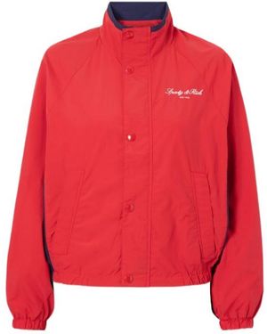 Sporty & Rich Logo-Embroidered Shell Jacket
