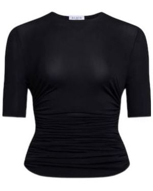 Alaïa Alaïa Gather Detailed Jersey T-Shirt - Black