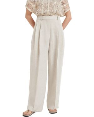 Brunello Cucinelli Straight-Leg Pants - White